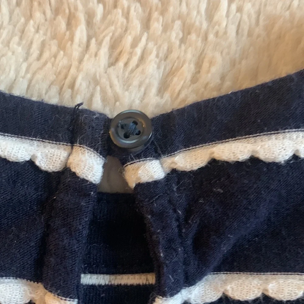 Gap Baby Girl 3-6M Navy & White Stripe Dress EUC